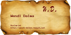 Wendl Dalma névjegykártya